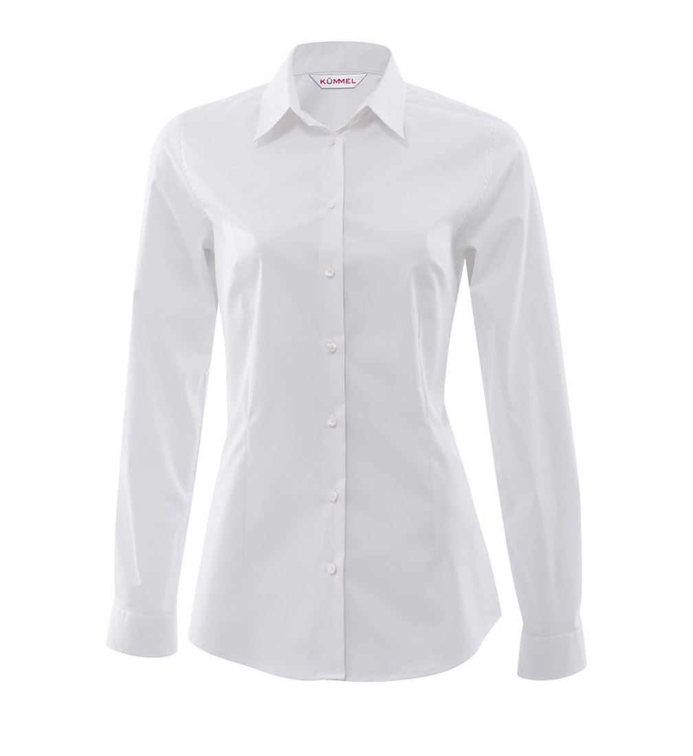 Stretchbluse, langarm, slim fit